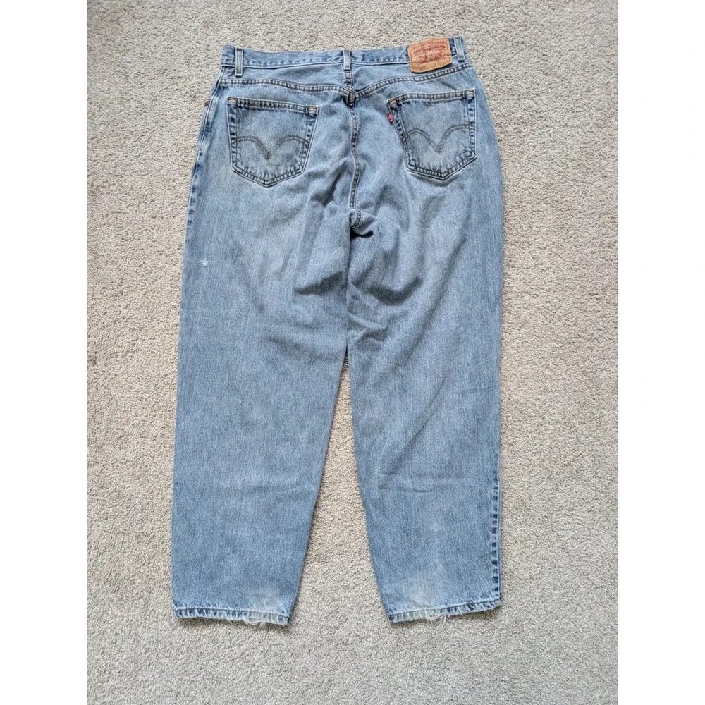 Y2K Levi's 560 Jeans Mens 38x30 Cotton Blue Faded Distressed Loose Comfort Fit